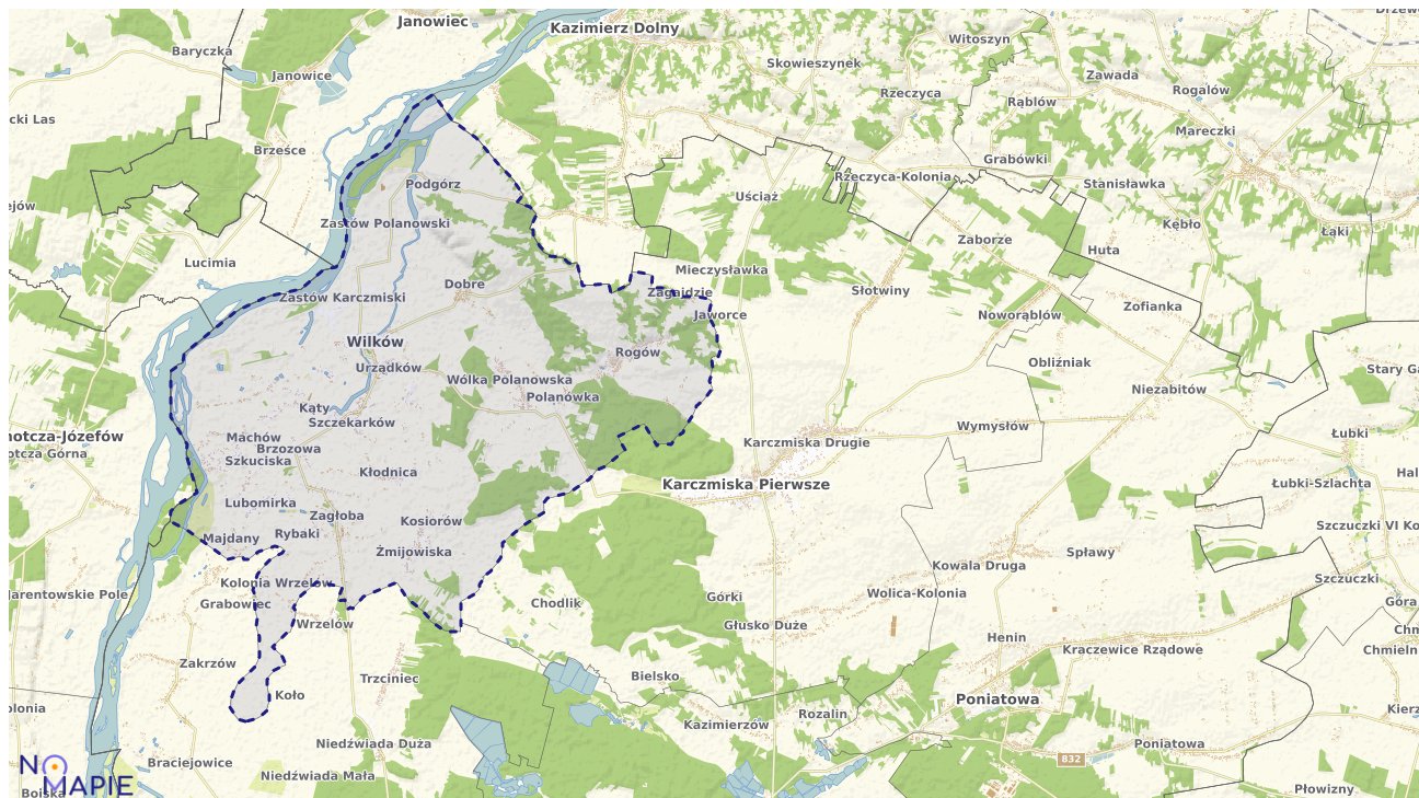 Mapa obszarów ochrony przyrody Wilkowa