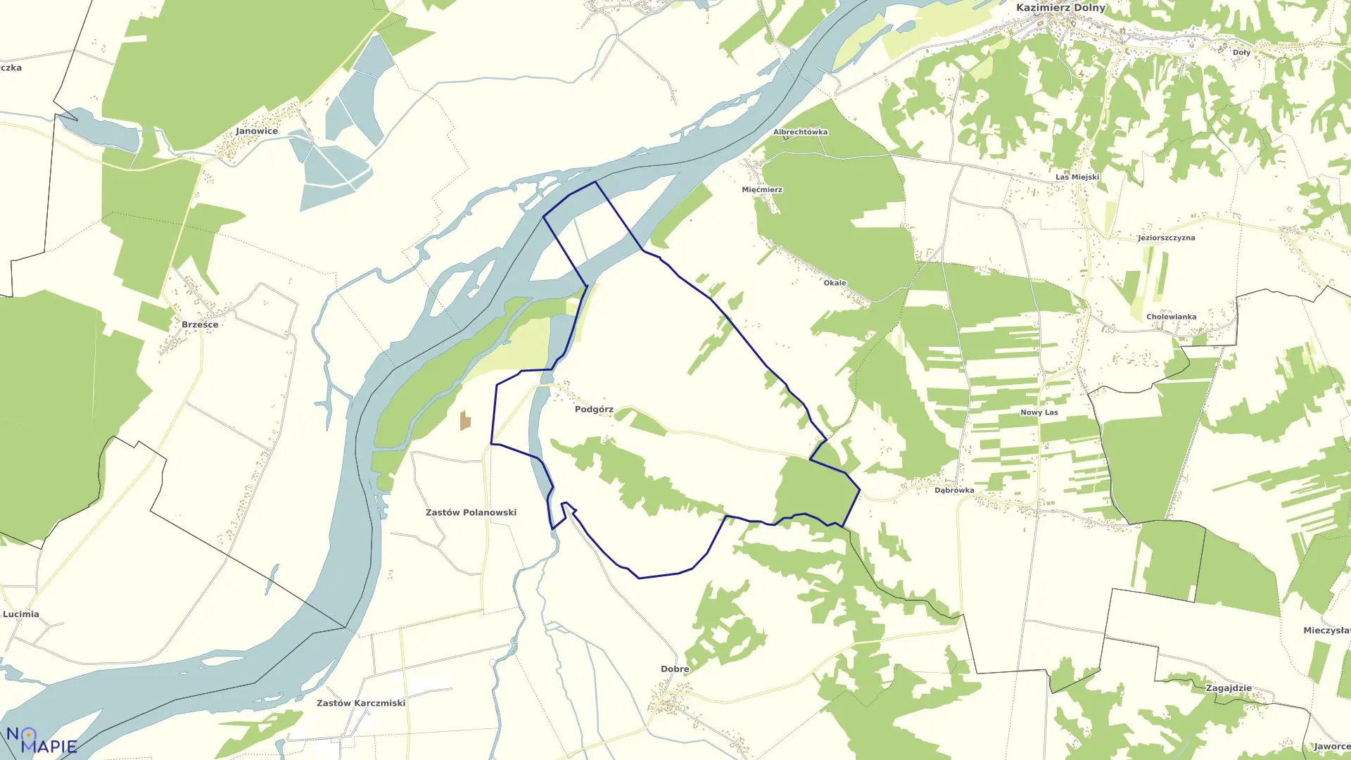 Mapa obrębu 10-PODGÓRZ w gminie Wilków