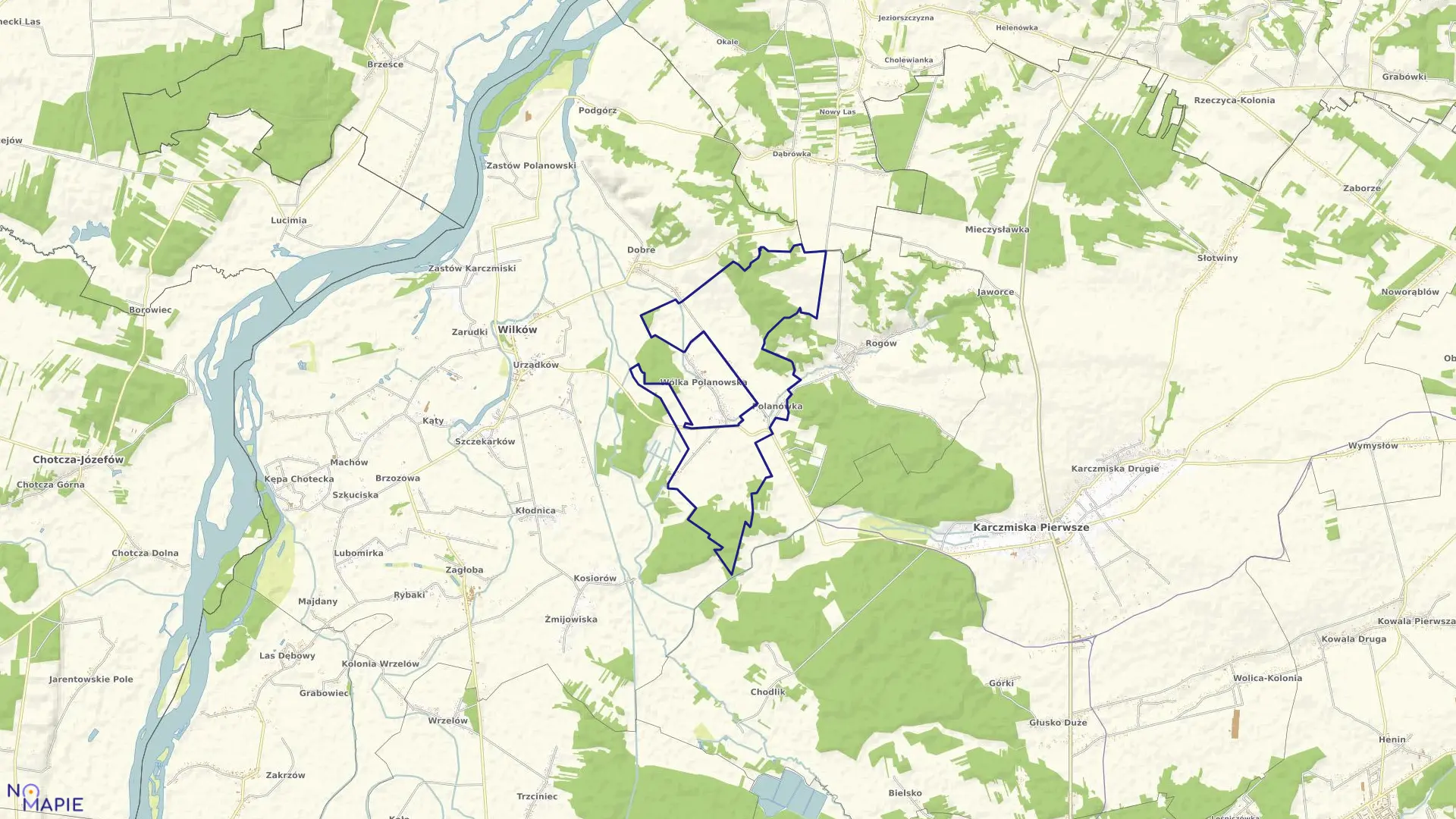 Mapa obrębu 11-POLANÓWKA w gminie Wilków