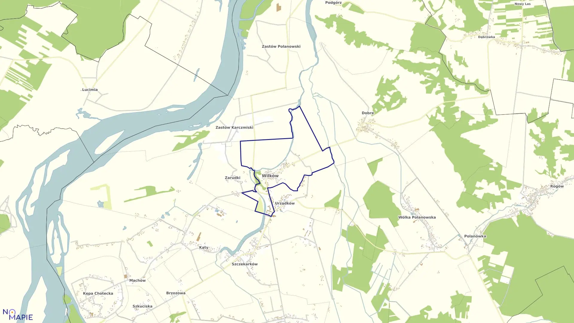 Mapa obrębu 18-WILKÓW w gminie Wilków